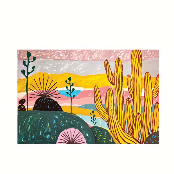 Yellow Cactus Print